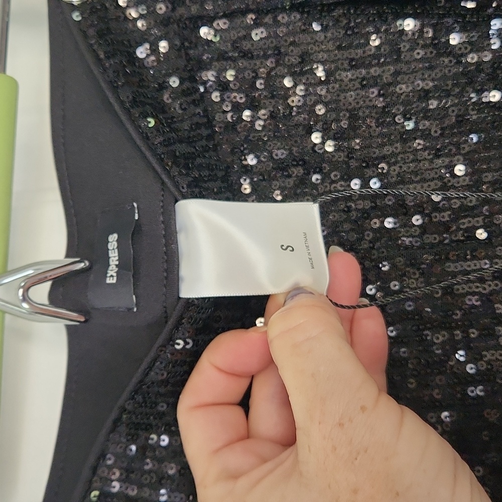 Express sequin shorts black - Picture 3 of 5
